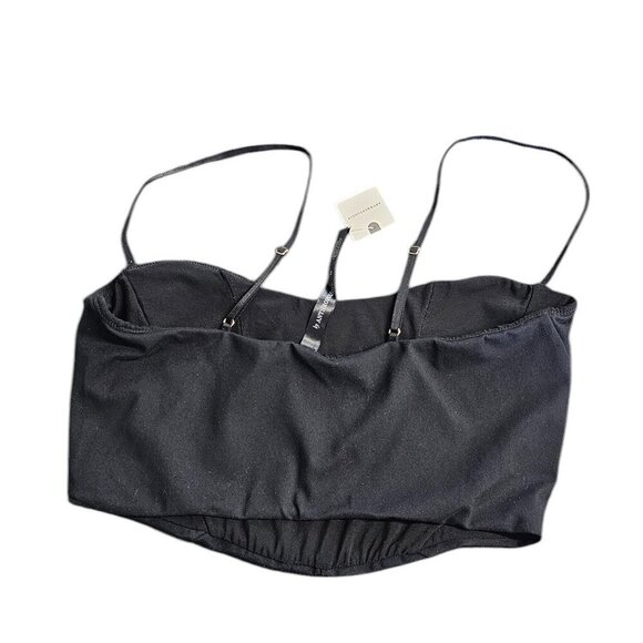 Anthropologie Knit Corset Crop Top, Stretch, Sleeveless, Black, Size Medium, NWT - Picture 7 of 7